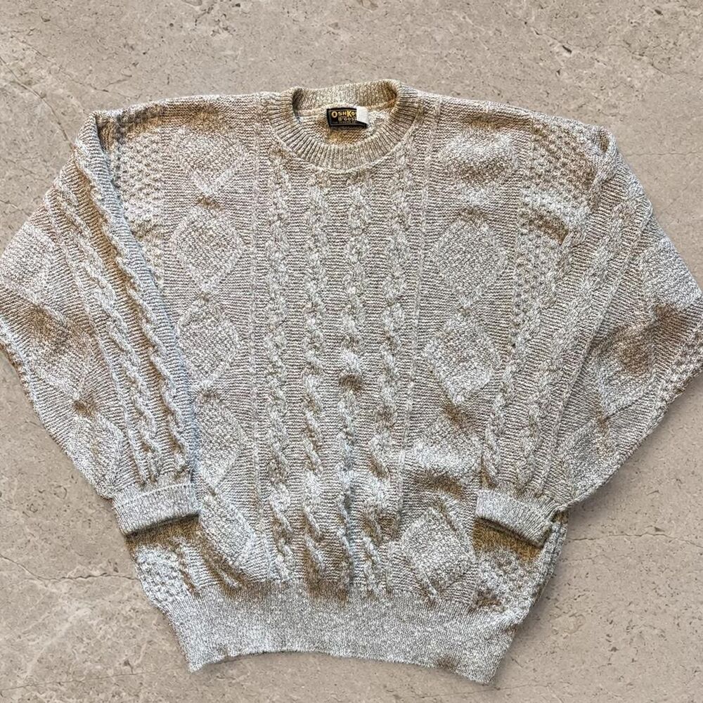 Vintage Mens Oshkosh Knit Sweater SZ L